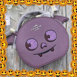 Canteen Crossbody Bag With Halloween Bat Print Purse